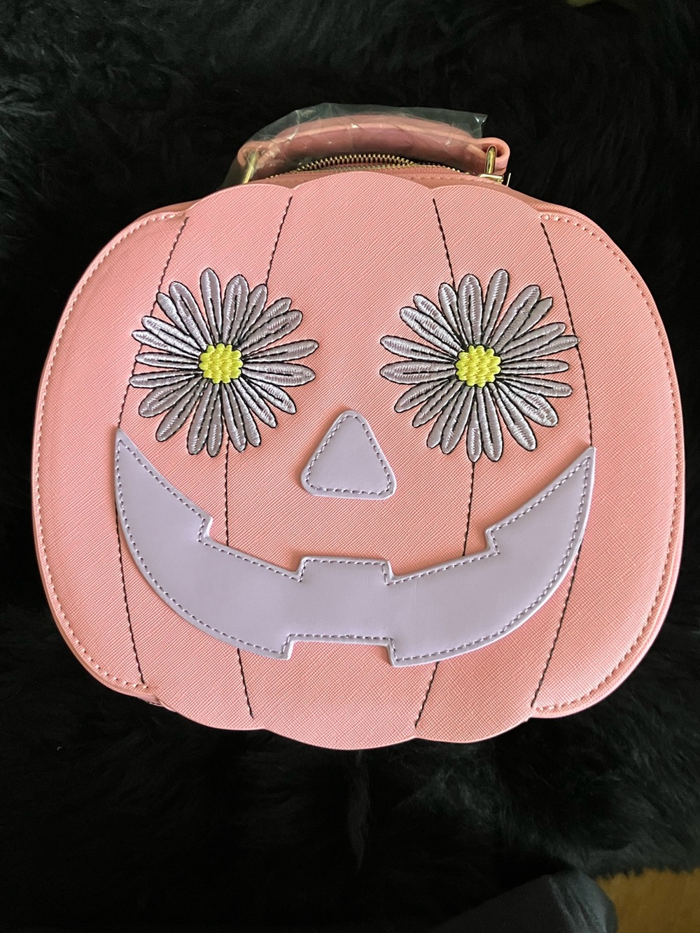 Summerween pink Jack O Lantern crossbody tote backpack NEW